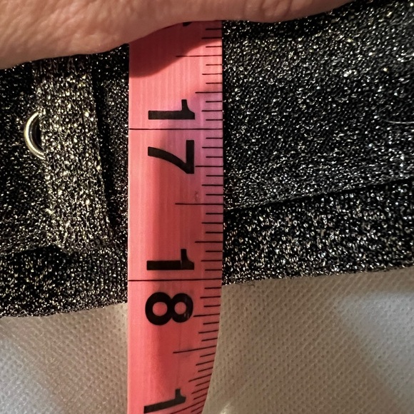 Do and be womens medium biker jacket silver shimmery metallic cropped belted zip - Picture 11 of 14